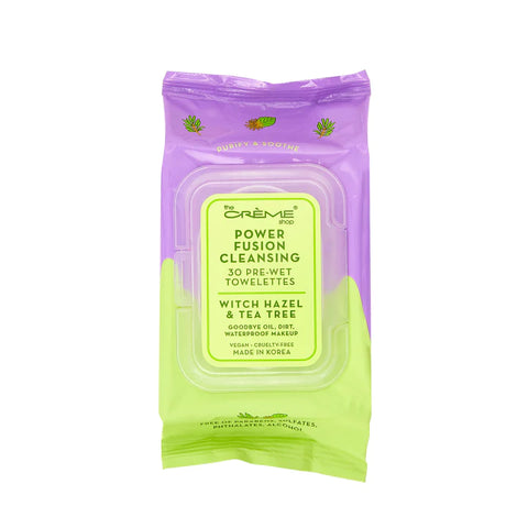 Power Fusion Cleansing Wipes - Witch Hazel & Tea Tree-Helps ease acne inflammation